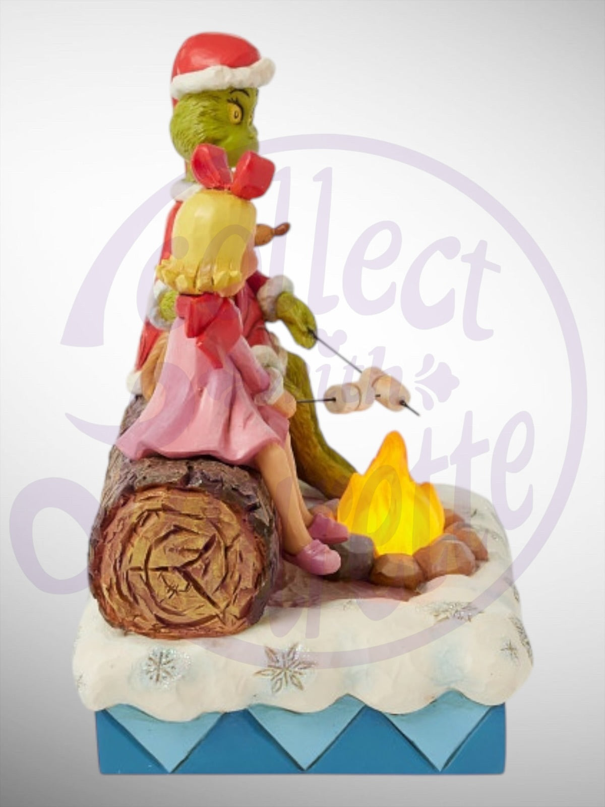 Jim Shore Dr. Seuss The Grinch - Grinch Max and Cindy Roasting Marshmallows Figurine
